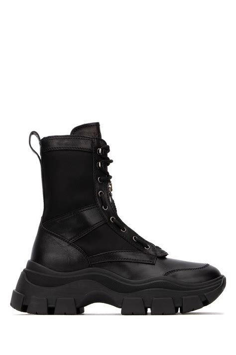 prada boots white and black|prada black chunky combat boots.